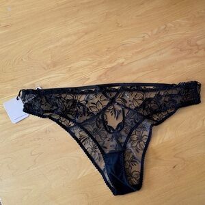 Agent Provocateur Black Floral Lace Panties